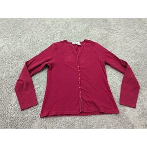 Paul Harris Design Cardigan Womens Large Sweater Button V-Neck Made in‎ Canada